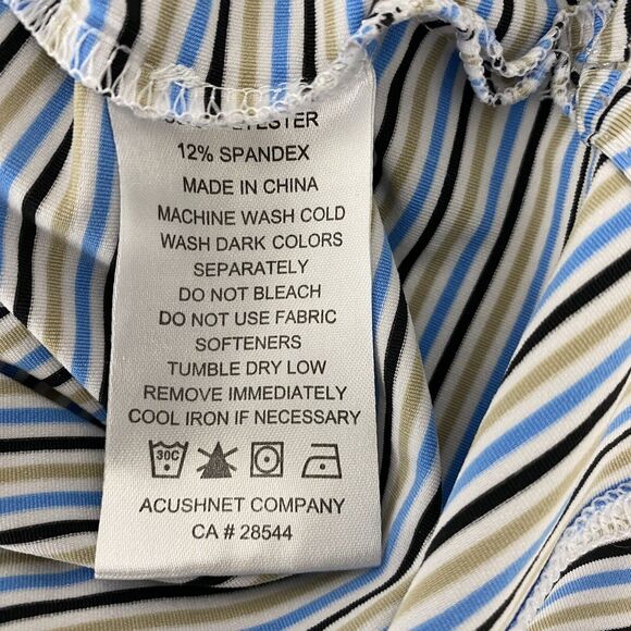 FootJoy Shirt Mens Size Large Striped Golf Polo Treesdales Preppy Short Sleeve - Picture 9 of 11